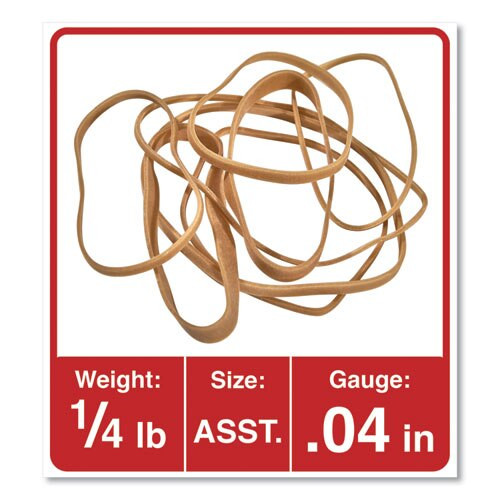 Rubber Bands, Size 54 (assorted), Assorted Gauges, Beige, 4 Oz Box Rubber Bands, Size 54 (assorted), Assorted Gauges, Beige, 4 Oz Box
