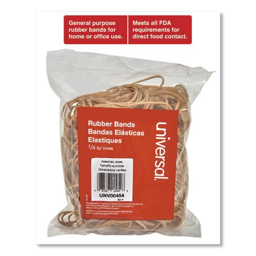 Rubber Bands, Size 54 (assorted), Assorted Gauges, Beige, 4 Oz Box Rubber Bands, Size 54 (assorted), Assorted Gauges, Beige, 4 Oz Box