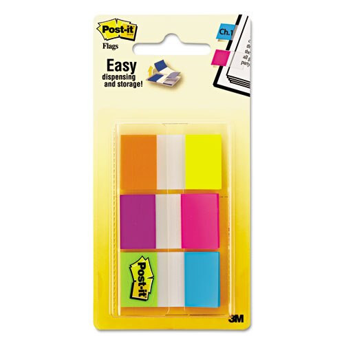 Page Flags In Portable Dispenser, Assorted Brights, 5 Dispensers, 20 Flags/color Page Flags In Portable Dispenser, Assorted Brights, 5 Dispensers, 20 Flags/color