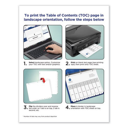 Customizable Toc Ready Index Black And White Dividers, 15-tab, Letter Customizable Toc Ready Index Black And White Dividers, 15-tab, Letter