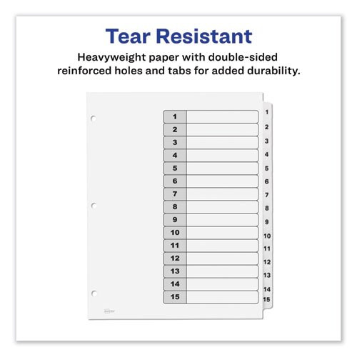 Customizable Toc Ready Index Black And White Dividers, 15-tab, Letter Customizable Toc Ready Index Black And White Dividers, 15-tab, Letter