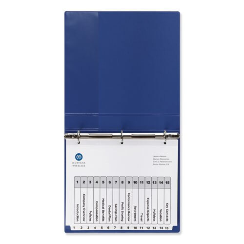 Customizable Toc Ready Index Black And White Dividers, 15-tab, Letter Customizable Toc Ready Index Black And White Dividers, 15-tab, Letter