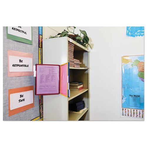 Vario Magnetic Wall Reference System, 5 Panels, 10 Pockets, Assorted Borders Vario Magnetic Wall Reference System, 5 Panels, 10 Pockets, Assorted Borders