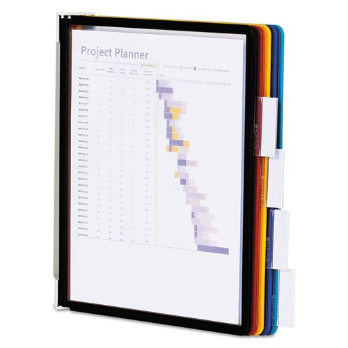 Vario Magnetic Wall Reference System, 5 Panels, 10 Pockets, Assorted Borders Vario Magnetic Wall Reference System, 5 Panels, 10 Pockets, Assorted Borders