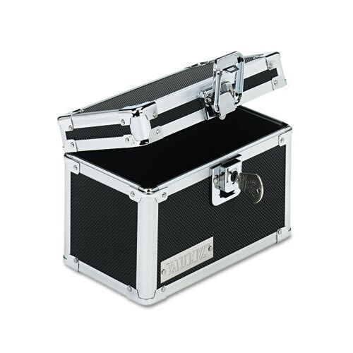 Vaultz Locking Index Card File With Flip Top Holds 350 3 X 5 Cards, Black Vaultz Locking Index Card File With Flip Top Holds 350 3 X 5 Cards, Black