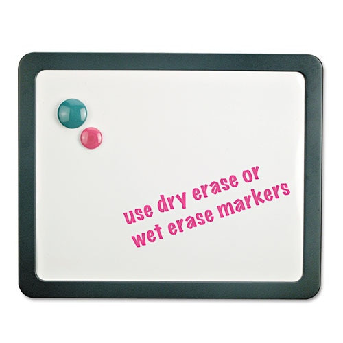 Recycled Cubicle Dry Erase Board, 15 7/8 X 12 7/8, Charcoal, With Three Magnets Recycled Cubicle Dry Erase Board, 15 7/8 X 12 7/8, Charcoal, With Three Magnets