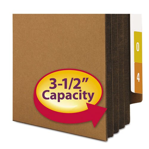 Redrope Drop-front End Tab File Pockets W/ Fully Lined Colored Gussets, 3.5" Exp, Legal Size, Redrope/dark Brown, 10/box Redrope Drop-front End Tab File Pockets W/ Fully Lined Colored Gussets, 3.5" Exp, Legal Size, Redrope/dark Brown, 10/box