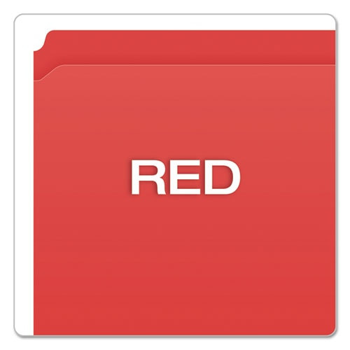 Double-ply Reinforced Top Tab Colored File Folders, Straight Tab, Letter Size, Red, 100/box Double-ply Reinforced Top Tab Colored File Folders, Straight Tab, Letter Size, Red, 100/box