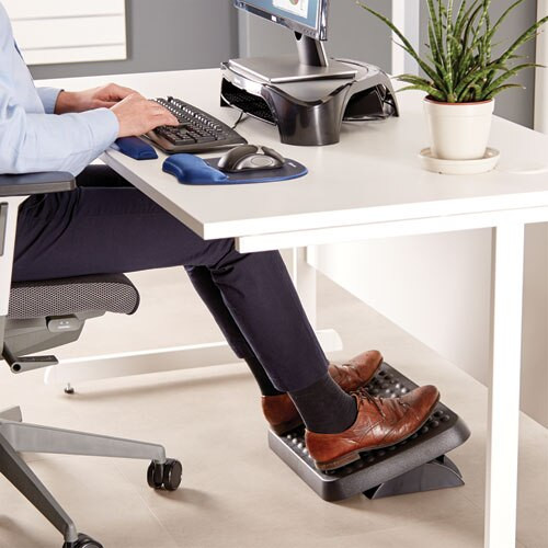 Standard Footrest, Adjustable, 17.63w X 13.13d X 3.75h, Graphite Standard Footrest, Adjustable, 17.63w X 13.13d X 3.75h, Graphite