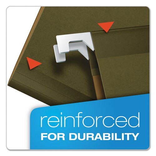 Reinforced Hanging File Folders, Legal Size, 1/5-cut Tab, Standard Green, 25/box Reinforced Hanging File Folders, Legal Size, 1/5-cut Tab, Standard Green, 25/box