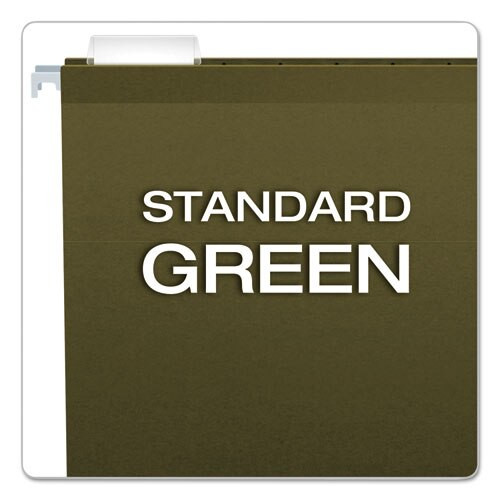 Reinforced Hanging File Folders, Legal Size, 1/5-cut Tab, Standard Green, 25/box Reinforced Hanging File Folders, Legal Size, 1/5-cut Tab, Standard Green, 25/box