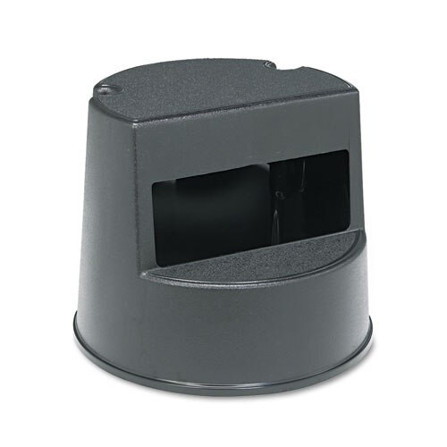 Rolling Step Stool, Curved Design, 2-step, Retracting Casters, 16 Dia. X 13.5h, Black Rolling Step Stool, Curved Design, 2-step, Retracting Casters, 16 Dia. X 13.5h, Black