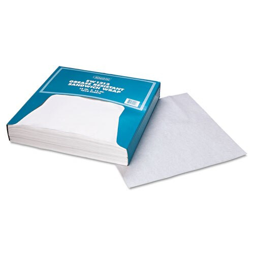 Grease-resistant Paper Wraps And Liners, 12 X 12, White, 1000/box, 5 Boxes/carton Grease-resistant Paper Wraps And Liners, 12 X 12, White, 1000/box, 5 Boxes/carton