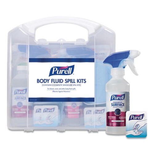 Body Fluid Spill Kit, 4.5" X 11.88" X 11.5", One Clamshell Case With 2 Single Use Refills/carton Body Fluid Spill Kit, 4.5" X 11.88" X 11.5", One Clamshell Case With 2 Single Use Refills/carton
