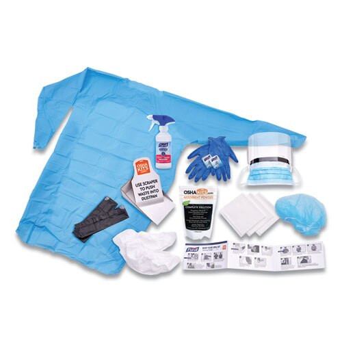 Body Fluid Spill Kit, 4.5" X 11.88" X 11.5", One Clamshell Case With 2 Single Use Refills/carton Body Fluid Spill Kit, 4.5" X 11.88" X 11.5", One Clamshell Case With 2 Single Use Refills/carton