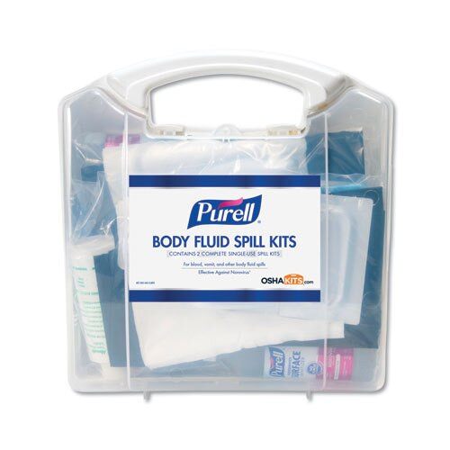 Body Fluid Spill Kit, 4.5" X 11.88" X 11.5", One Clamshell Case With 2 Single Use Refills/carton Body Fluid Spill Kit, 4.5" X 11.88" X 11.5", One Clamshell Case With 2 Single Use Refills/carton