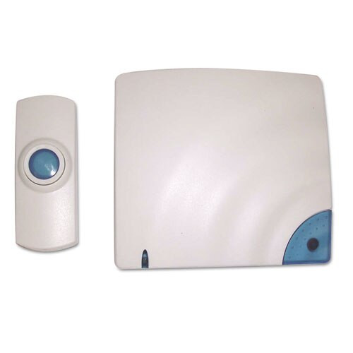 Wireless Doorbell, Battery Operated, 1.38w X 0.75d X 3.5h, Bone Wireless Doorbell, Battery Operated, 1.38w X 0.75d X 3.5h, Bone