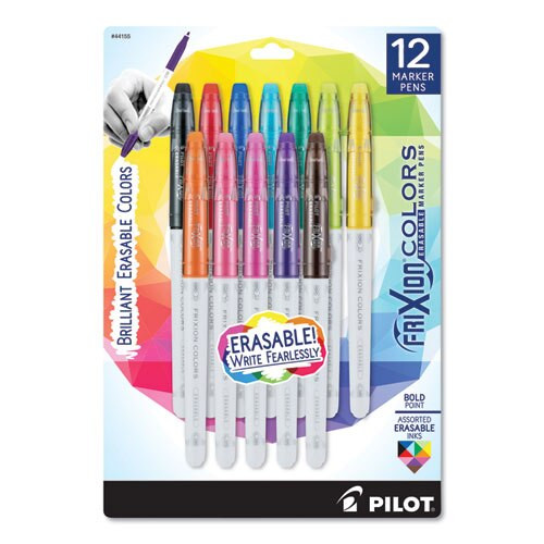 Frixion Colors Erasable Stick Marker Pen, 2.5mm, Assorted Ink/barrel, 12/set Frixion Colors Erasable Stick Marker Pen, 2.5mm, Assorted Ink/barrel, 12/set
