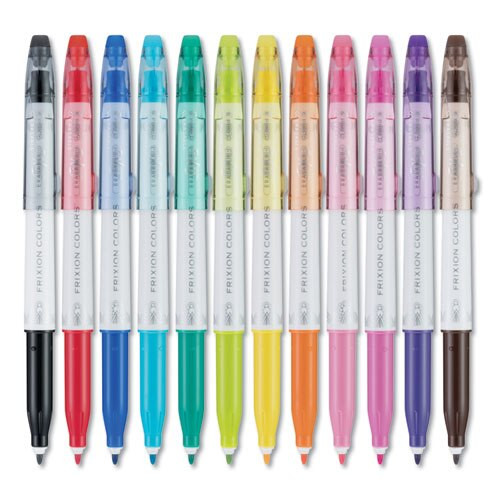 Frixion Colors Erasable Stick Marker Pen, 2.5mm, Assorted Ink/barrel, 12/set Frixion Colors Erasable Stick Marker Pen, 2.5mm, Assorted Ink/barrel, 12/set