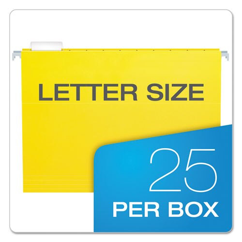 Colored Hanging Folders, Letter Size, 1/5-cut Tab, Yellow, 25/box Colored Hanging Folders, Letter Size, 1/5-cut Tab, Yellow, 25/box