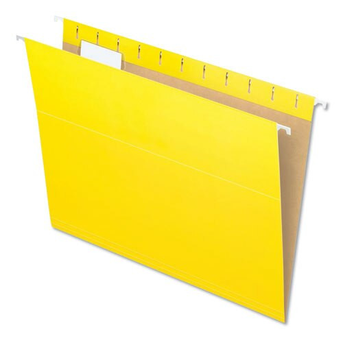 Colored Hanging Folders, Letter Size, 1/5-cut Tab, Yellow, 25/box Colored Hanging Folders, Letter Size, 1/5-cut Tab, Yellow, 25/box