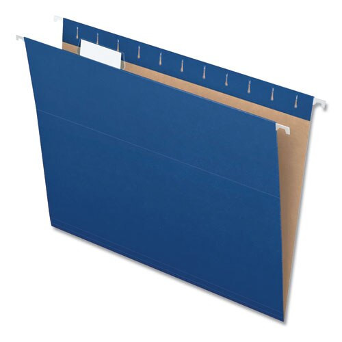 Colored Hanging Folders, Letter Size, 1/5-cut Tab, Navy, 25/box Colored Hanging Folders, Letter Size, 1/5-cut Tab, Navy, 25/box