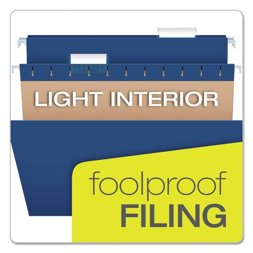 Colored Hanging Folders, Letter Size, 1/5-cut Tab, Navy, 25/box Colored Hanging Folders, Letter Size, 1/5-cut Tab, Navy, 25/box