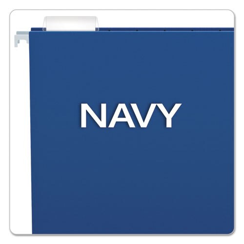 Colored Hanging Folders, Letter Size, 1/5-cut Tab, Navy, 25/box Colored Hanging Folders, Letter Size, 1/5-cut Tab, Navy, 25/box