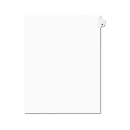 Preprinted Legal Exhibit Side Tab Index Dividers, Avery Style, 10-tab, 26, 11 X 8.5, White, 25/pack Preprinted Legal Exhibit Side Tab Index Dividers, Avery Style, 10-tab, 26, 11 X 8.5, White, 25/pack