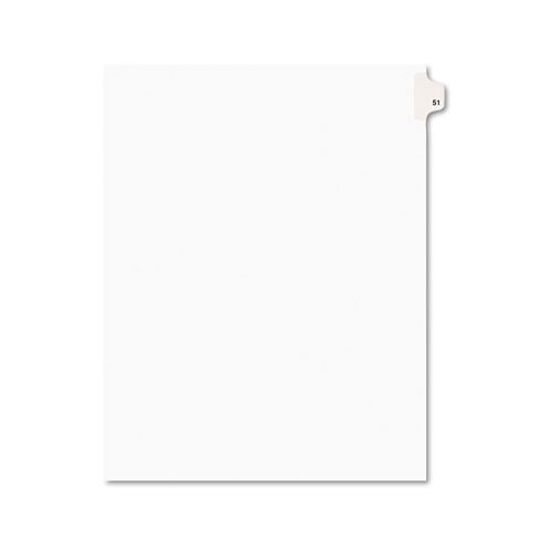 Preprinted Legal Exhibit Side Tab Index Dividers, Avery Style, 10-tab, 51, 11 X 8.5, White, 25/pack Preprinted Legal Exhibit Side Tab Index Dividers, Avery Style, 10-tab, 51, 11 X 8.5, White, 25/pack