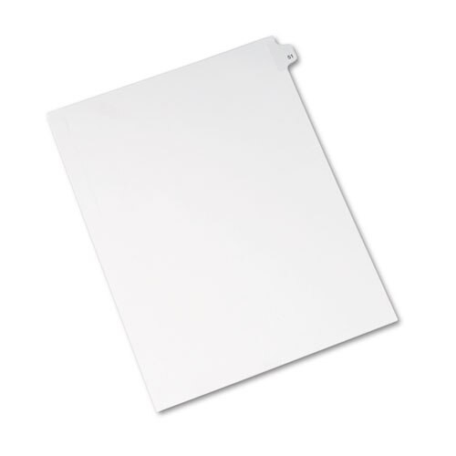 Preprinted Legal Exhibit Side Tab Index Dividers, Avery Style, 10-tab, 51, 11 X 8.5, White, 25/pack Preprinted Legal Exhibit Side Tab Index Dividers, Avery Style, 10-tab, 51, 11 X 8.5, White, 25/pack