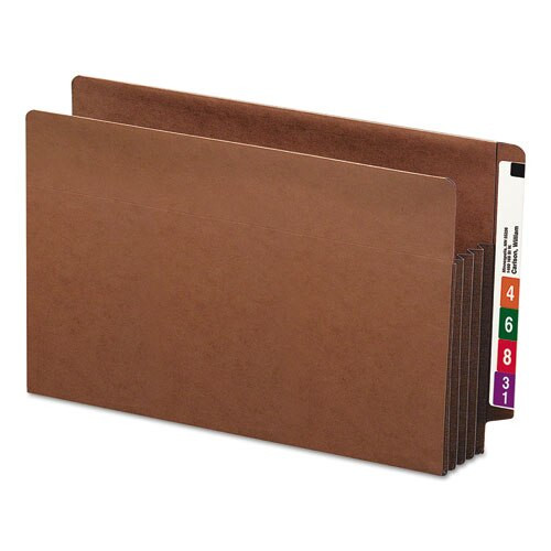 Heavy-duty Redrope End Tab Tuff Pockets, 3.5" Expansion, Legal Size, Redrope, 10/box Heavy-duty Redrope End Tab Tuff Pockets, 3.5" Expansion, Legal Size, Redrope, 10/box