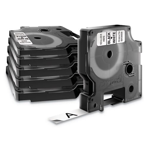 D1 Durable Labels, 0.5" X 18 Ft, Black On White D1 Durable Labels, 0.5" X 18 Ft, Black On White