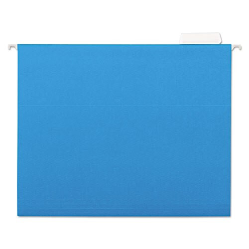 Deluxe Bright Color Hanging File Folders, Letter Size, 1/5-cut Tab, Blue, 25/box Deluxe Bright Color Hanging File Folders, Letter Size, 1/5-cut Tab, Blue, 25/box