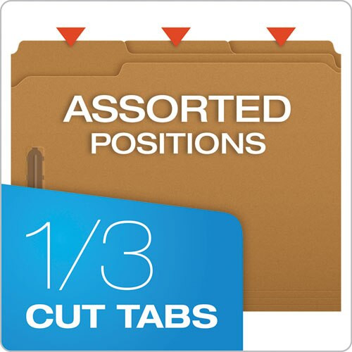 Kraft Folders With Two Fasteners, 1/3-cut Tabs, Letter Size, Kraft, 50/box Kraft Folders With Two Fasteners, 1/3-cut Tabs, Letter Size, Kraft, 50/box