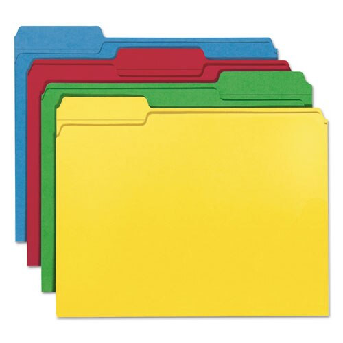 Reinforced Top Tab Colored File Folders, 1/3-cut Tabs, Letter Size, Assorted, 12/pack Reinforced Top Tab Colored File Folders, 1/3-cut Tabs, Letter Size, Assorted, 12/pack