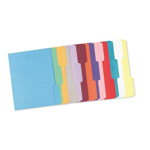 Reinforced Top Tab Colored File Folders, 1/3-cut Tabs, Letter Size, Assorted, 12/pack Reinforced Top Tab Colored File Folders, 1/3-cut Tabs, Letter Size, Assorted, 12/pack