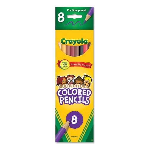Multicultural Eight-color Pencil Pack, 3.3 Mm, 2b (#1), Assorted Lead/barrel Colors, 8/pack Multicultural Eight-color Pencil Pack, 3.3 Mm, 2b (#1), Assorted Lead/barrel Colors, 8/pack