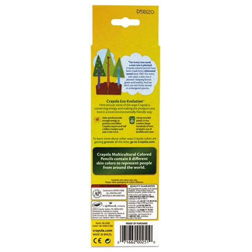 Multicultural Eight-color Pencil Pack, 3.3 Mm, 2b (#1), Assorted Lead/barrel Colors, 8/pack Multicultural Eight-color Pencil Pack, 3.3 Mm, 2b (#1), Assorted Lead/barrel Colors, 8/pack