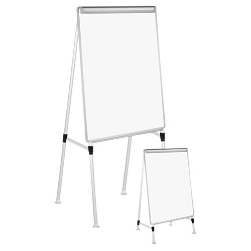 Dry Erase Easel Board, Easel Height: 42" To 67", Board: 29" X 41", White/silver Dry Erase Easel Board, Easel Height: 42" To 67", Board: 29" X 41", White/silver