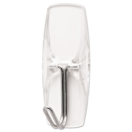 Clear Hooks And Strips, Plastic, Medium, 6 Hooks And 8 Strips/pack Clear Hooks And Strips, Plastic, Medium, 6 Hooks And 8 Strips/pack