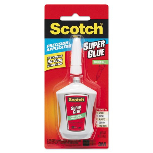 Super Glue No-run Gel With Precision Applicator, 0.14 Oz, Dries Clear