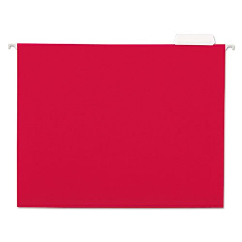 Deluxe Bright Color Hanging File Folders, Letter Size, 1/5-cut Tab, Red, 25/box Deluxe Bright Color Hanging File Folders, Letter Size, 1/5-cut Tab, Red, 25/box