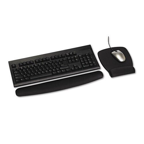 Antimicrobial Foam Mouse Pad Wrist Rest, Nonskid Base, Black Antimicrobial Foam Mouse Pad Wrist Rest, Nonskid Base, Black
