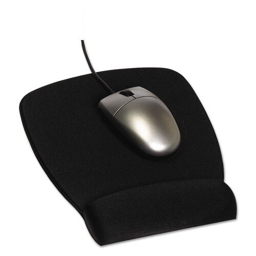 Antimicrobial Foam Mouse Pad Wrist Rest, Nonskid Base, Black Antimicrobial Foam Mouse Pad Wrist Rest, Nonskid Base, Black