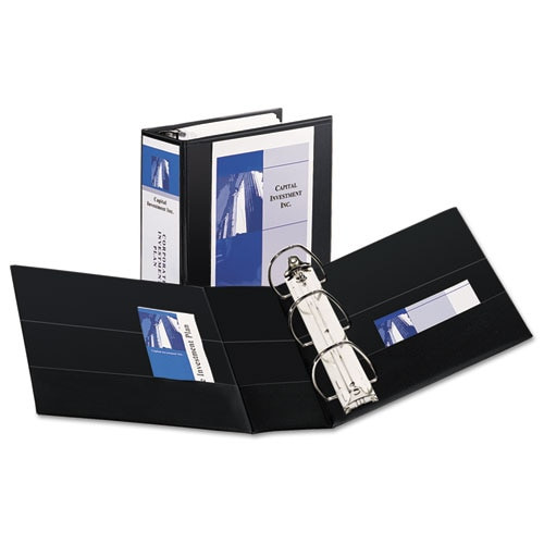 Durable View Binder With Durahinge And Ezd Rings, 3 Rings, 5" Capacity, 11 X 8.5, Black Durable View Binder With Durahinge And Ezd Rings, 3 Rings, 5" Capacity, 11 X 8.5, Black