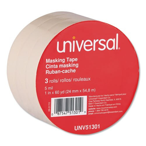 General-purpose Masking Tape, 3" Core, 24 Mm X 54.8 M, Beige, 3/pack General-purpose Masking Tape, 3" Core, 24 Mm X 54.8 M, Beige, 3/pack