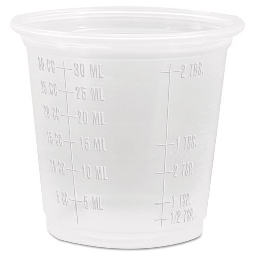 Conex Complements Graduated Plastic Portion Cups, 1.25oz, Translucent, 2500/ct Conex Complements Graduated Plastic Portion Cups, 1.25oz, Translucent, 2500/ct