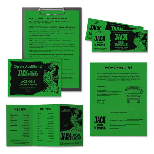 Color Paper, 24 Lb, 8.5 X 11, Gamma Green, 500/ream Color Paper, 24 Lb, 8.5 X 11, Gamma Green, 500/ream
