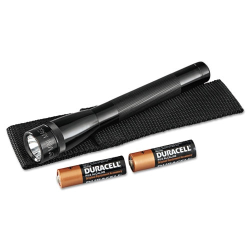 Mini Led Flashlight, 2 Aa Batteries (included), Black Mini Led Flashlight, 2 Aa Batteries (included), Black